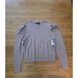 Lauren Ralph Lauren Womens Puff Shoulder Camel Knit Sweater Size XL NWT